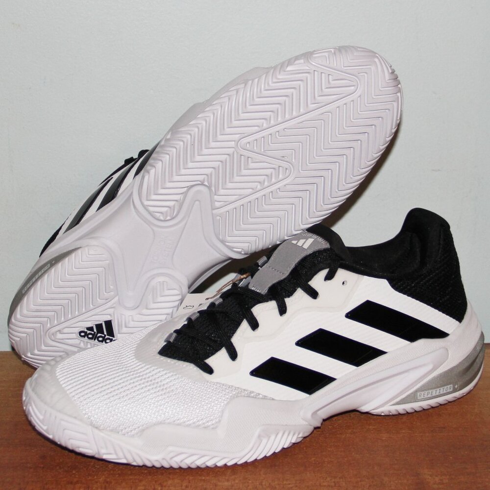 Adidas Barricade 13 Tennis Shoes Mens 13 White Black IF0465 Pickleball
